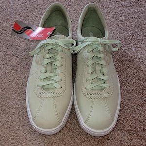 FINAL PRICE NEW Superga Lt Green Nubuck Leather Sneakers 41 9.5